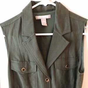 Banana Republic button down green dress